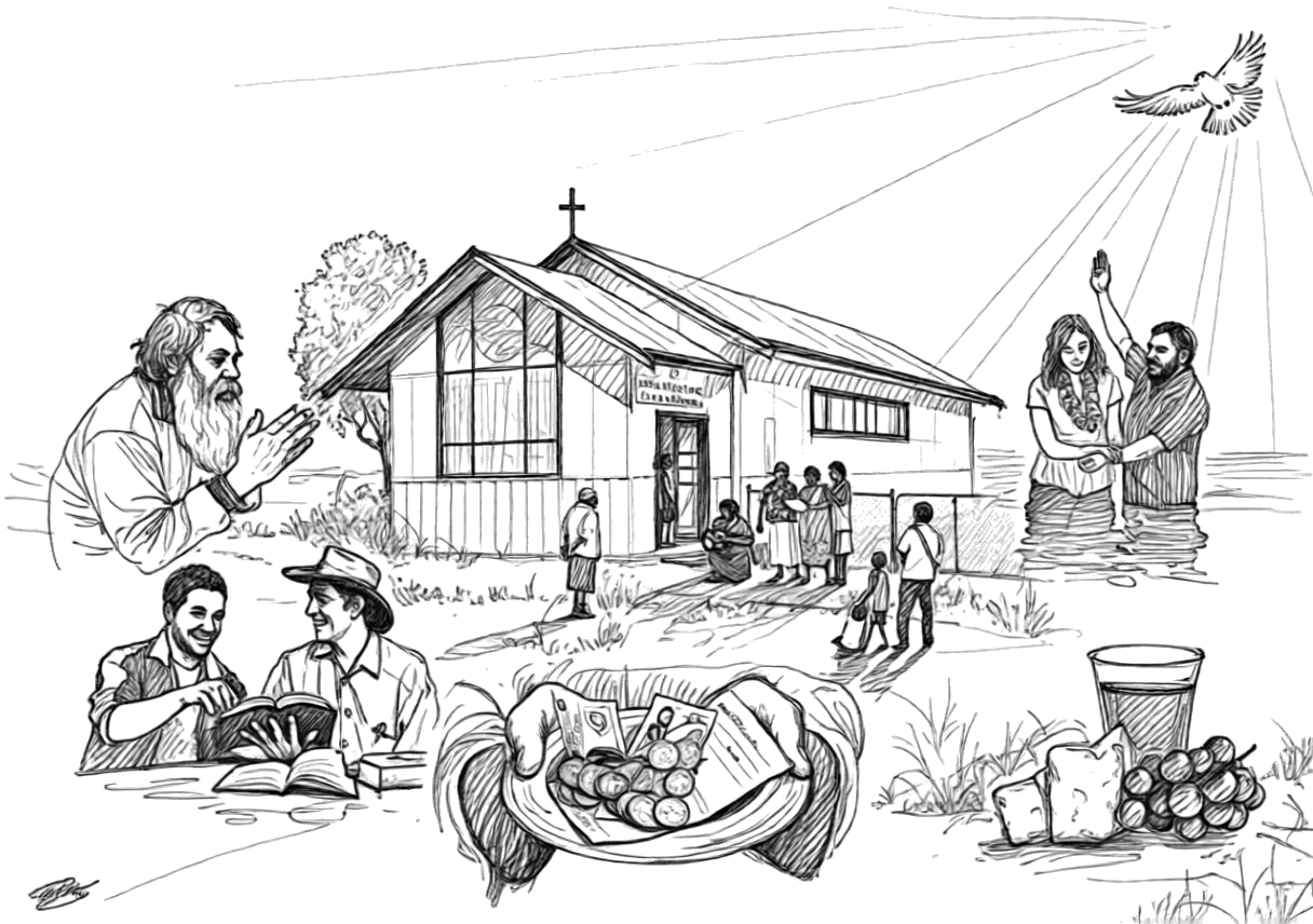 L'Église rassemblée et envoyée — à colorier